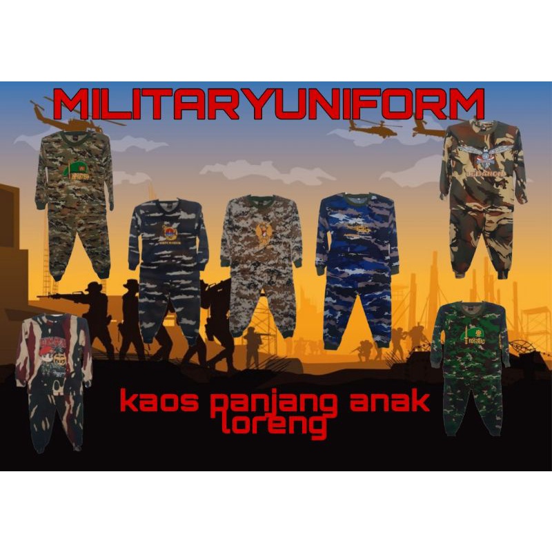 KAOS PANJANG ANAK KAOS STELAN ANAK LORENG PE