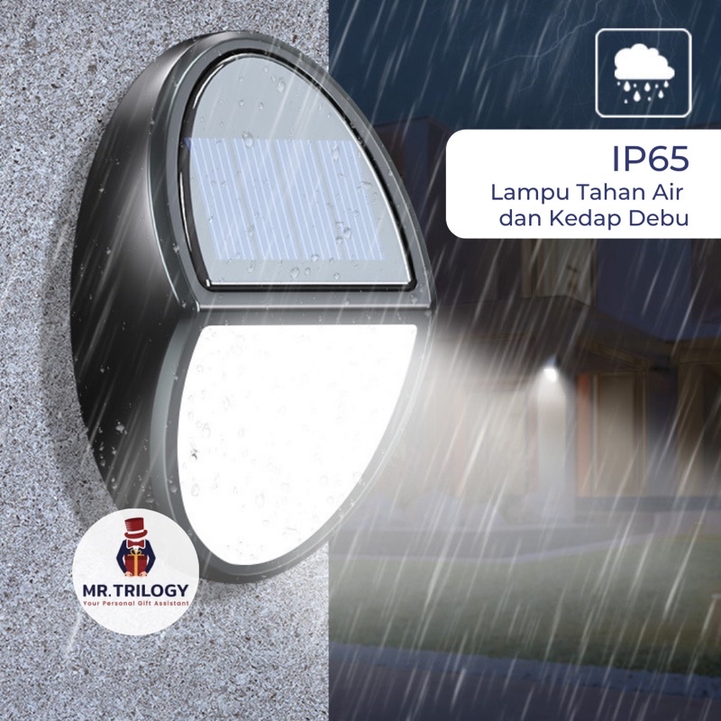 Lampu Tembok LED Solar Panel Outdoor Tanpa Listrik Terang Kekinian Milenial Aestetik Dinding