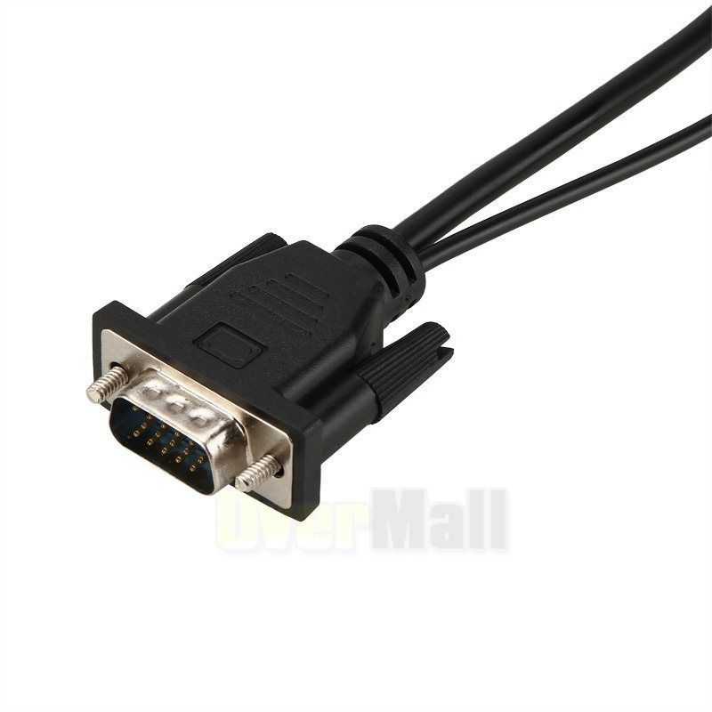 TG-BC Kabel Adapter Converter VGA Male ke HDMI 1080P dengan Audio