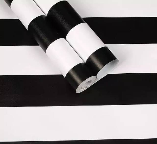 Wallpaper stiker motif zebra hitam putih