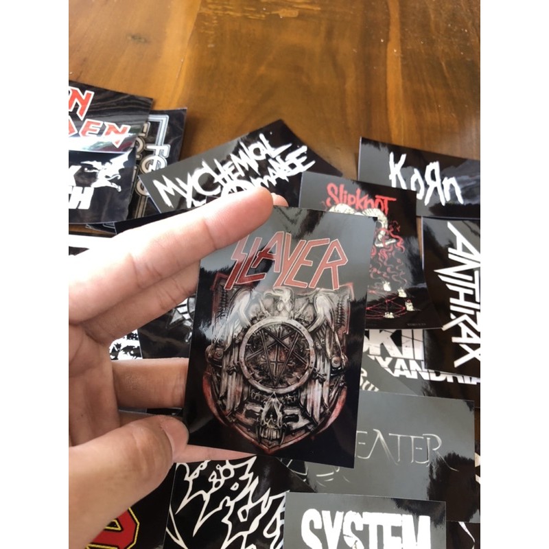 sticker pack stiker band metal hardcore populer barat rock untuk tumblr laptop koper case