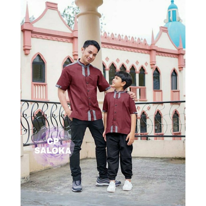 Set-Family-Muslim-Busana- Baju Couple Lebaran Busana Keluarga Kekinian Terbaru 2021 Bhn Muscrepe -