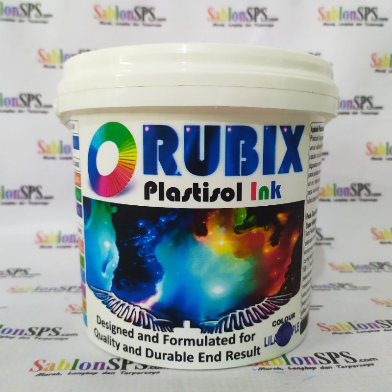 TINTA SABLON PLASTISOL RUBIX LILAC PURPLE UNGU LILAC 1KG