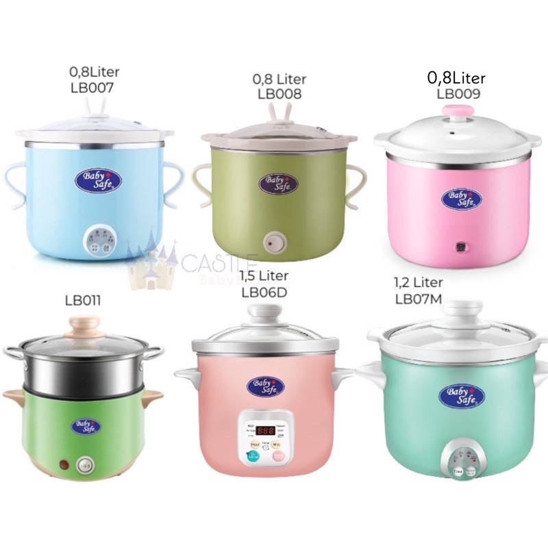 Castle - Slow Cooker Baby Safe LB007 LB008 LB009 LB011 LB06D LB07M - Pemaasak Lambat Baby Safe