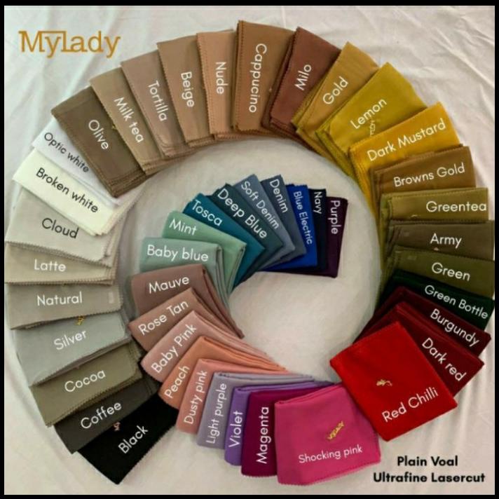 Hijab Jilbab My Lady Laser Cut Polos Ultrafine [3]