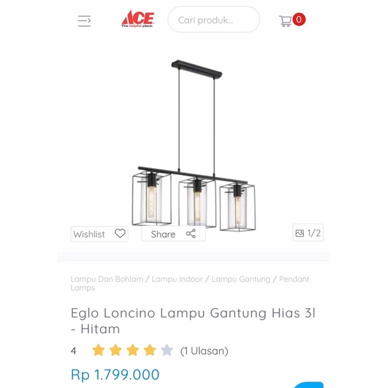 Lampu Gantung industrial