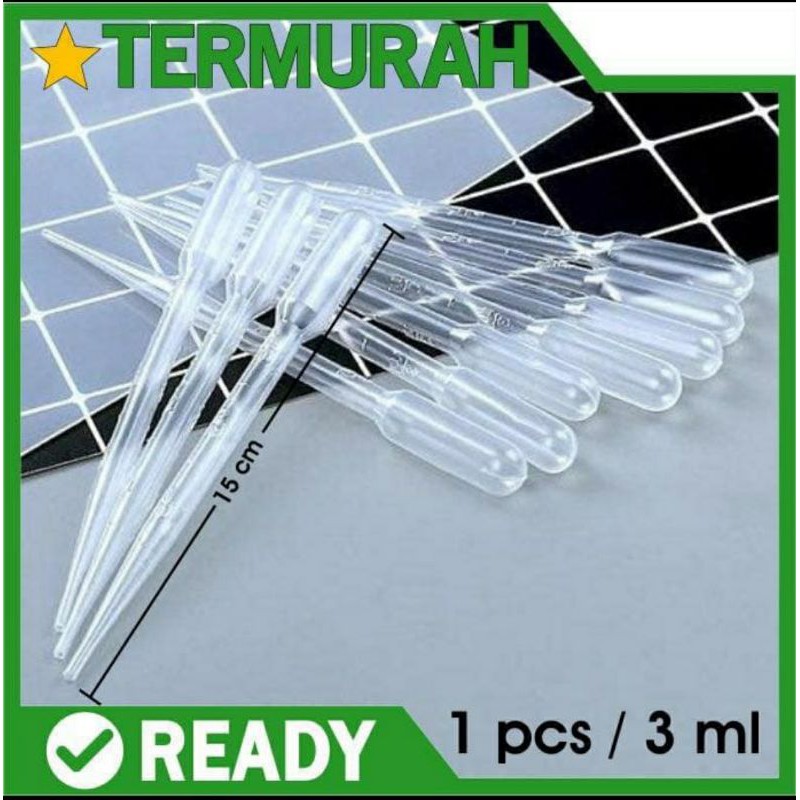 Pipet tetes 3ml / pipet plastik / Takaran artemia kutir / alat takar