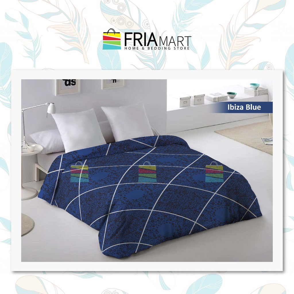 FATA Selimut Bulu 200x200 JUMBO Motif Dewasa Minimalis Murah bagian ke-2 FRIAmart-IBIZA BLUE