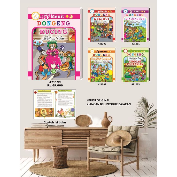 Buku Cerita - 5 Menit Dongeng Kucing Sebelum Tidur -HC