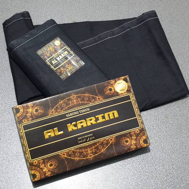 [PROMO] Sarung Dewasa Polos Hitam Merk Al Karim Doby Khusus Warna Hitam / Sarung Polos Hitam