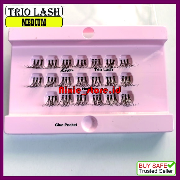 Eyelash Extension Bulumata tanam TRIO LASH RIngan Natural Kulaitas Export