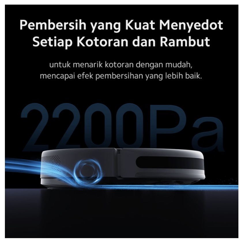 Xiaomi Mi Robot Vacuum-Mop 2 Lite Pola Pembersihan Zigzag 25 Sensor Daya Hisap Kuat 2.200 Pa