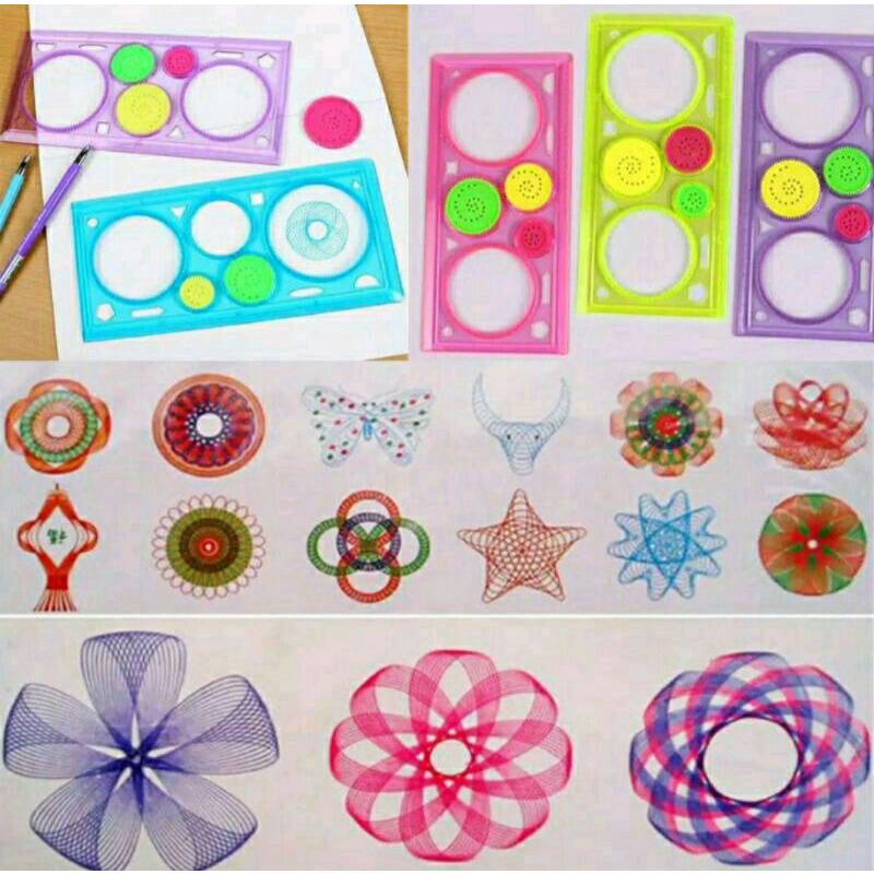 

Penggaris Bunga Spirograph/ Penggaris Bunga Ajaib ATK