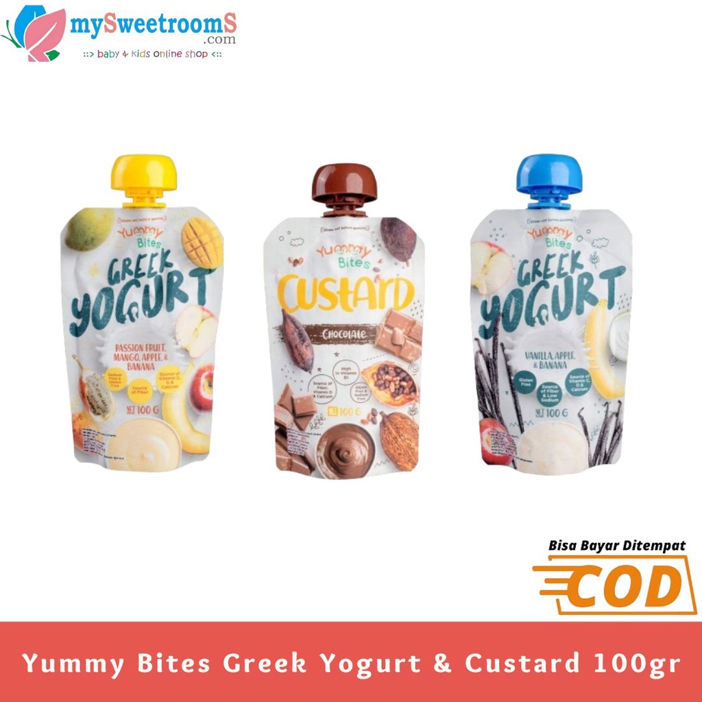 

Yummy Bites Greek Yogurt & Custard 100gr