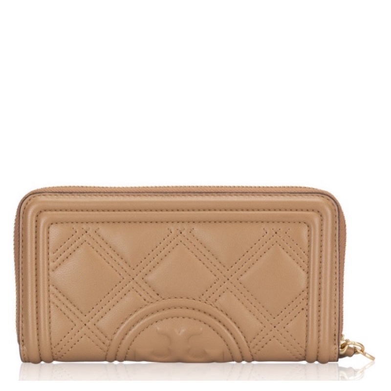 Tory Burch Fleming Soft Zip Continental Wallet Tiramisu