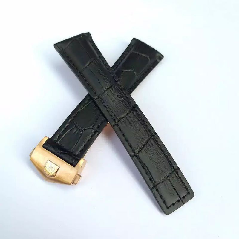 STRAP TALI JAM TAG HEUER 22mm BLACK GOLD TALI KULIT.