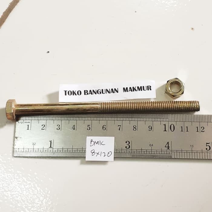 Baut M8 x 120 / Kunci Baut 12 BMK Baut M8x120 isi 5 pcs
