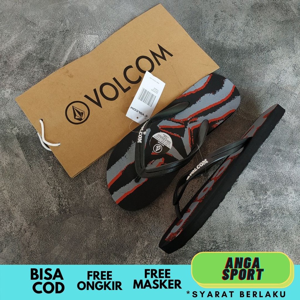 SANDAL JEPIT SURFING VOLCOM SENDAL DISTRO PRIA KASUAL COWOK BRANDED PANTAI CASUAL