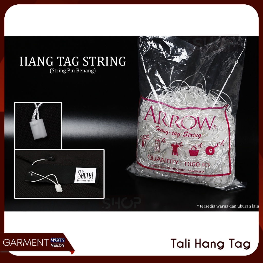 

SPBA - Tali Hang Tag Merk Arrow / Lock Pin Tali / Loop Pin Tali Isi 1000 Pcs