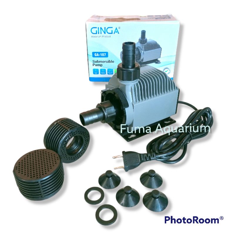 Mesin Pompa Celup Aquarium GINGA 107 GA 107 Pompa filter Air Kolam Hidroponik waterfall Low Watt Submersible Pump Power Head