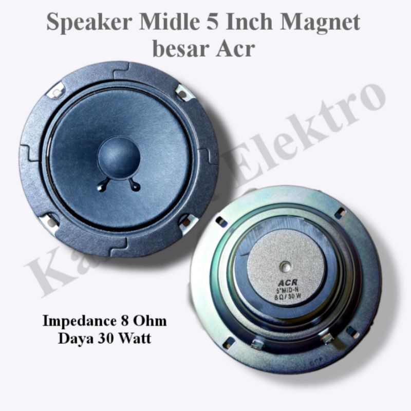 Speaker Midle 5  Inch Magnet besar Acr