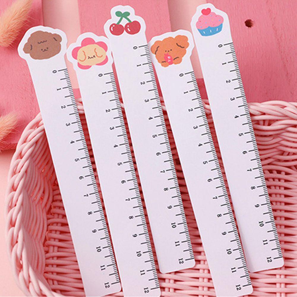 Agustina Penggaris Lurus Kantor Perlengkapan Sekolah Anak Hadiah Novelty Portable Bendable Stationery 12cm Penggaris Skala Lukisan