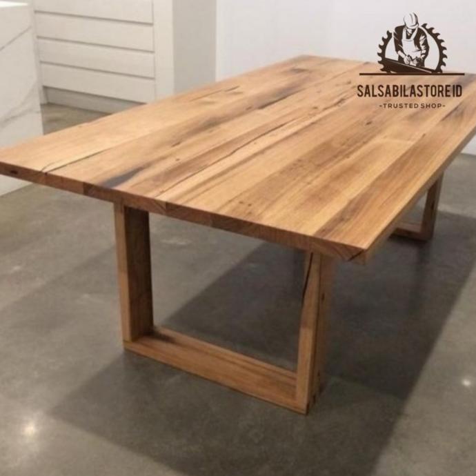 MEJA KAYU JATI ASLI/TOP TABLE KAYU JATI 180X80X3CM DH641631D