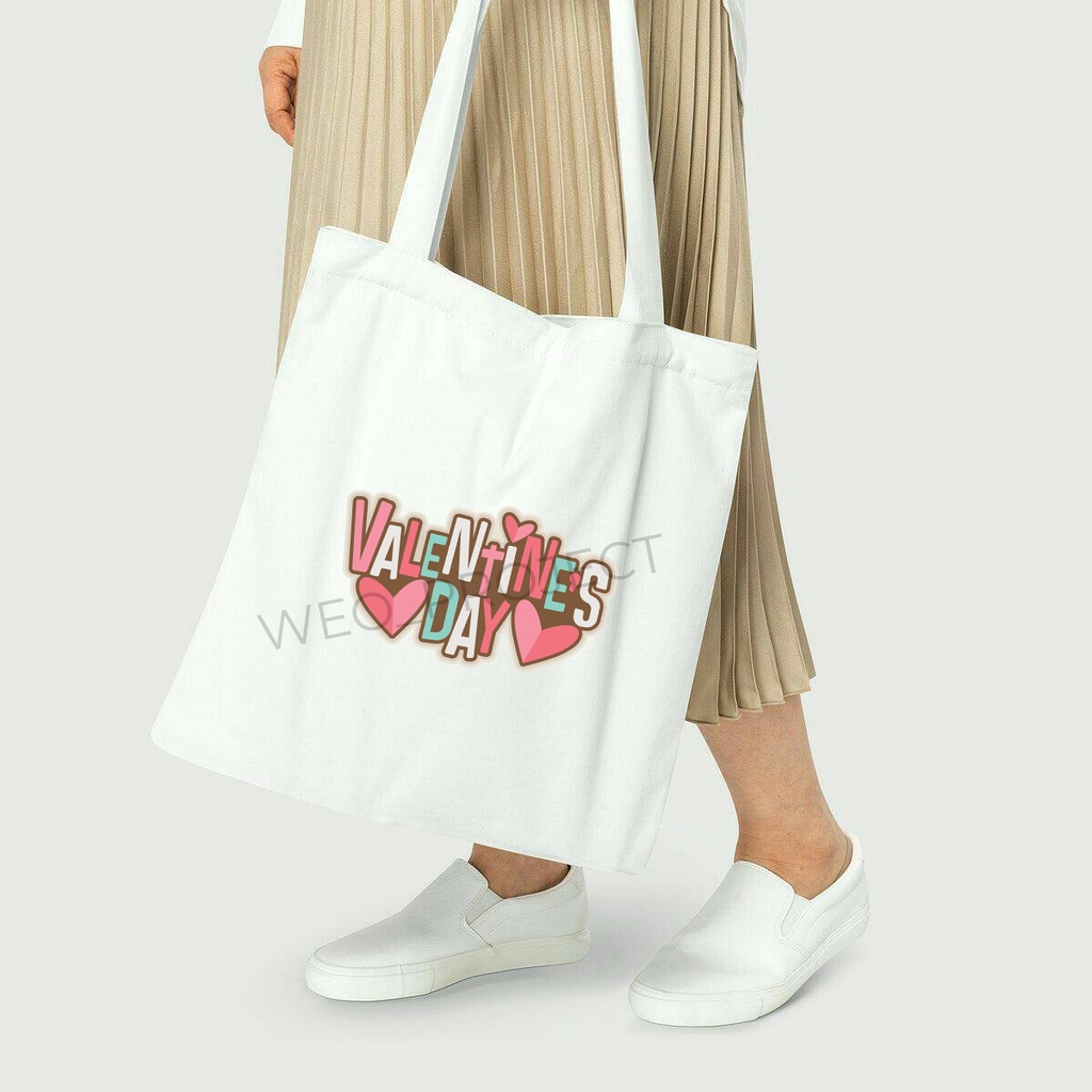 TOTE BAG KANVAS / TOTE BAG WANITA / TOTE BAG VALENTINE DAYS