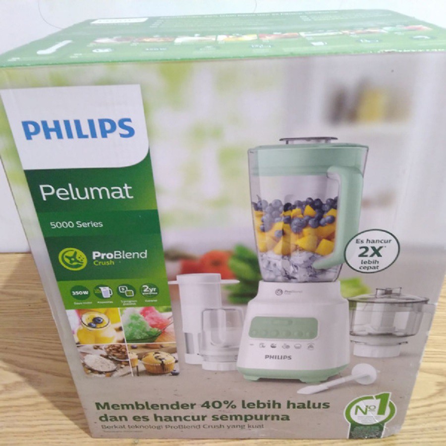 Blender Philips 2 Liter HR2223 HR 2223 4 in 1 Plastik Juicer Chopper Dry Mill