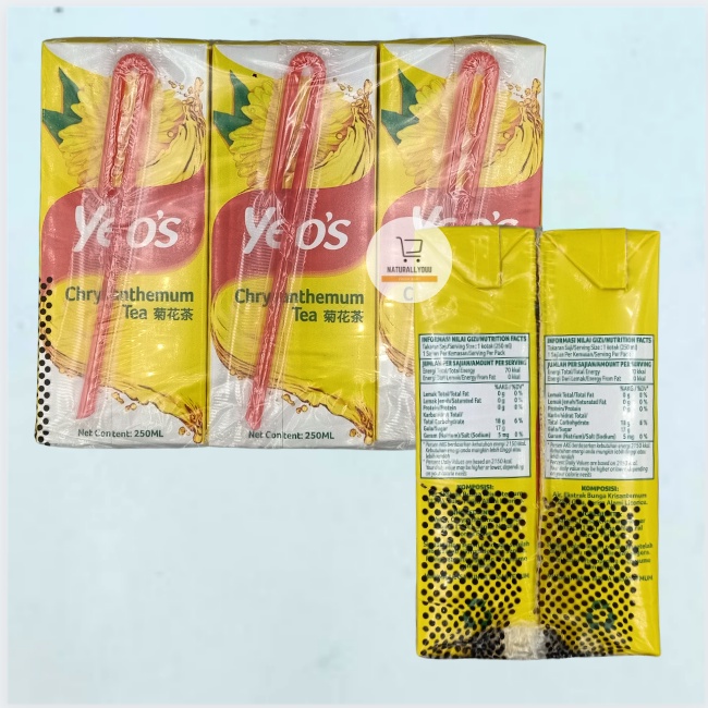 Yeos Drink Chrysanthemum Kotak 6x250mL Teh Bunga Krisan Yeo's