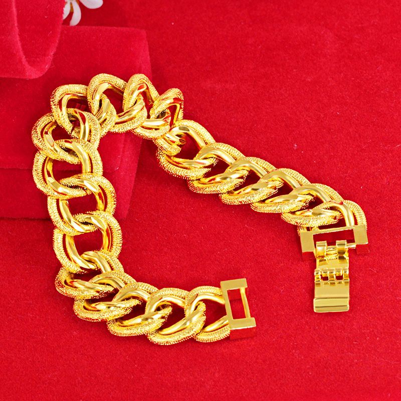 Gold Huisha gold bracelet gold plated bracelet dubay style long