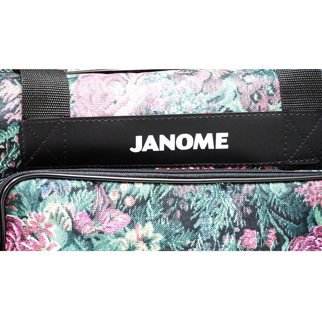 JANOME ACCESORIES tas mesin jahit merk janome/carry case sewing machine janome - motif bunga-bunga