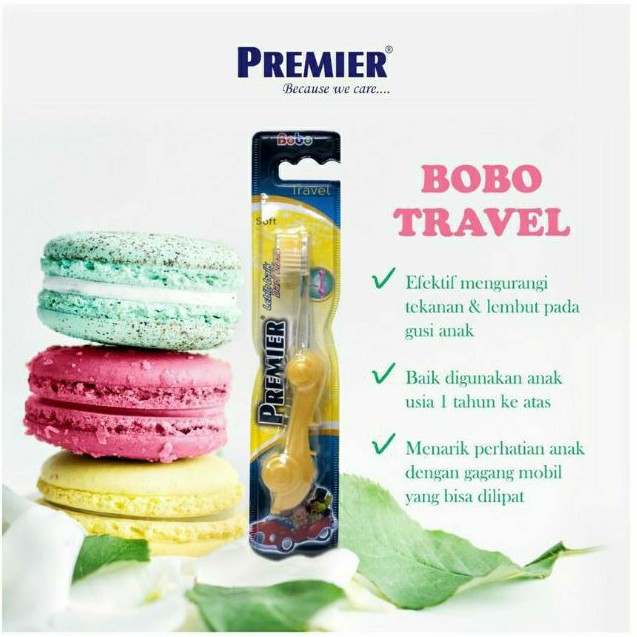 Premier Bobo Sikat Gigi Travel Mobil /sikat gigi anak anak soft 8756