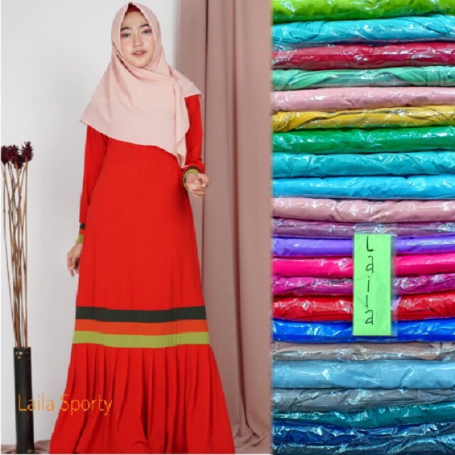 Gamis jersey laila sporty