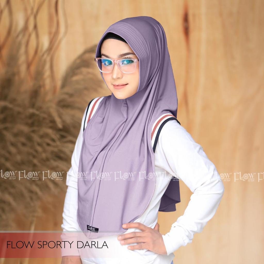 Jilbab Instan Sporty Darla Flow BY QOID-PURPLE