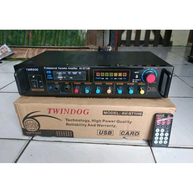 Twindog  , TD , AV 971H6 USB  , Twin Dog , Ampli, Amply,  Ampli Power , Amplifier  Remote