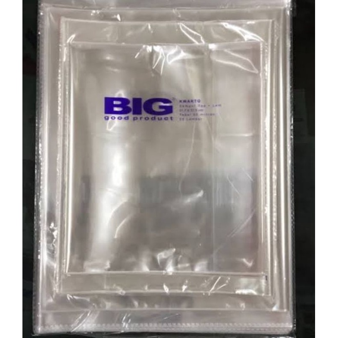 

Sampul Buku Plastik OPP BIG Kwarto, Boxy, LKS, Folio