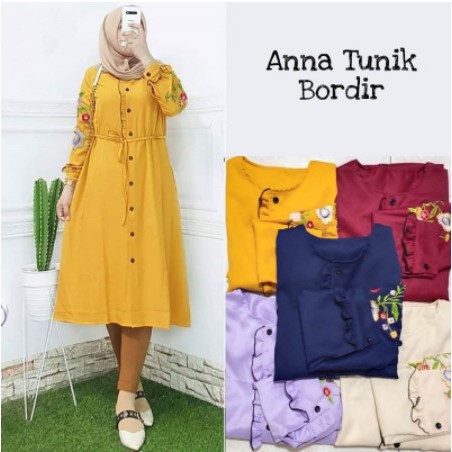 Baju Tunik Wanita Muslimah Model Ed tunik feran jus Untuk Remaja Tunik Terbaru Model Tunik Kekinian