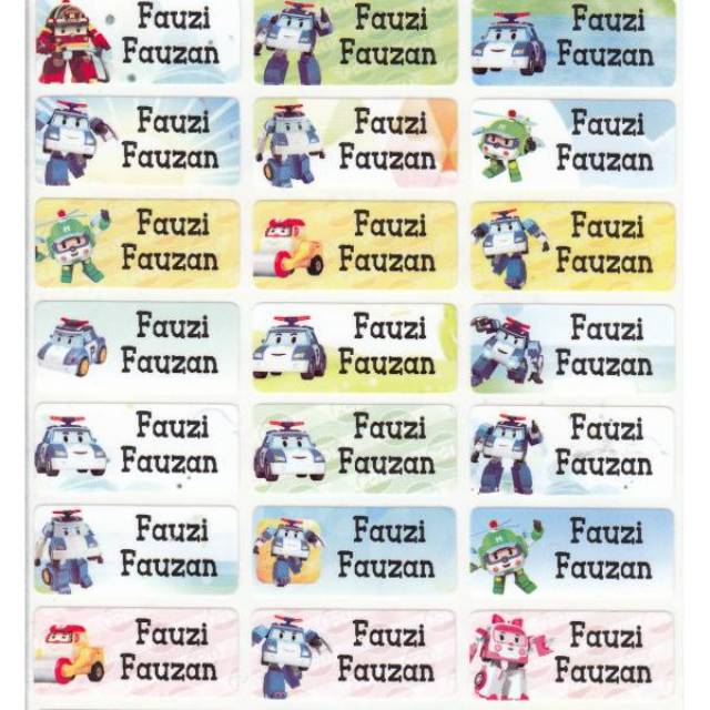 

Label nama police car M