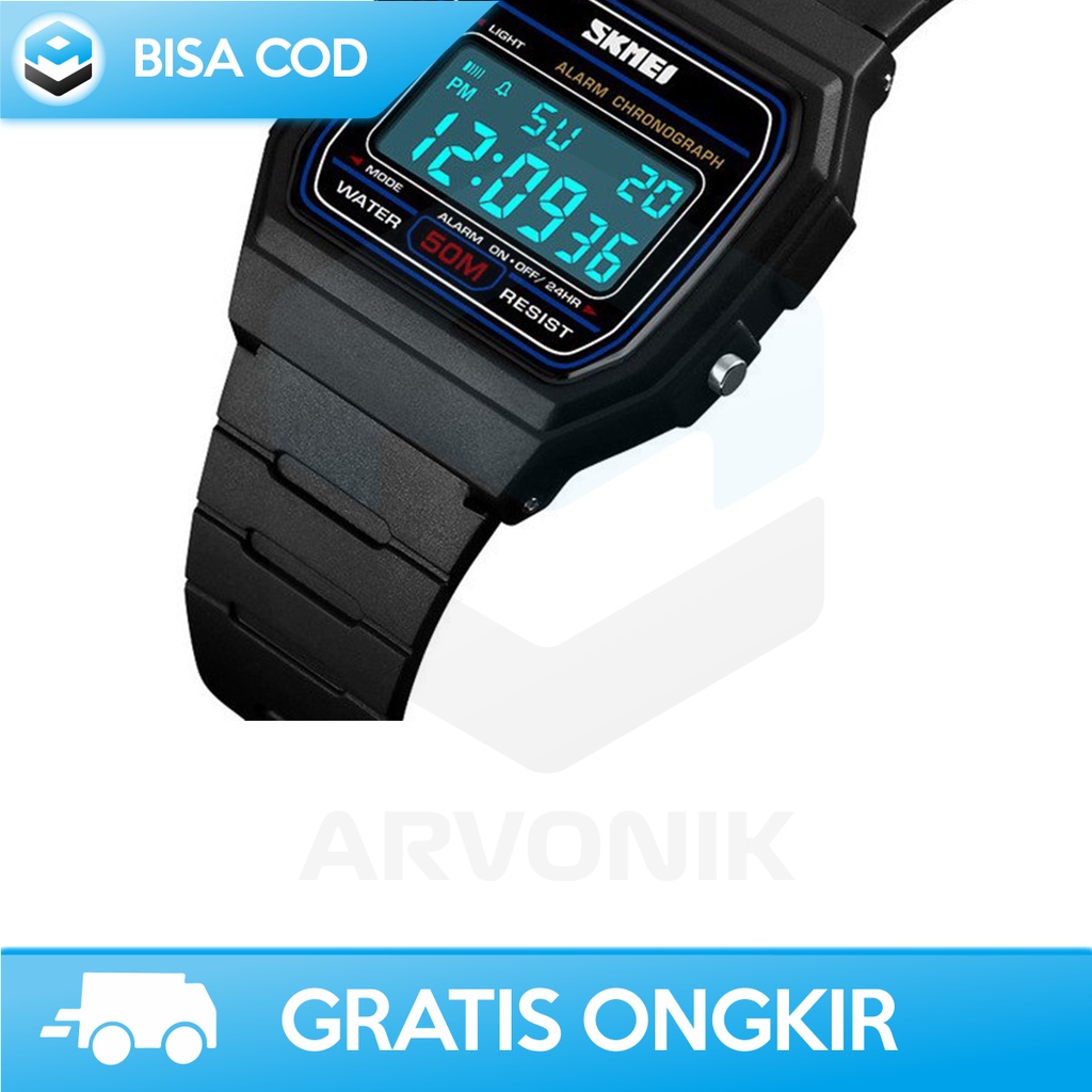 JAM TANGAN KOTAK COWOK DIGITAL SKMEI 1412 KEREN WATER RESISTANT MURAH