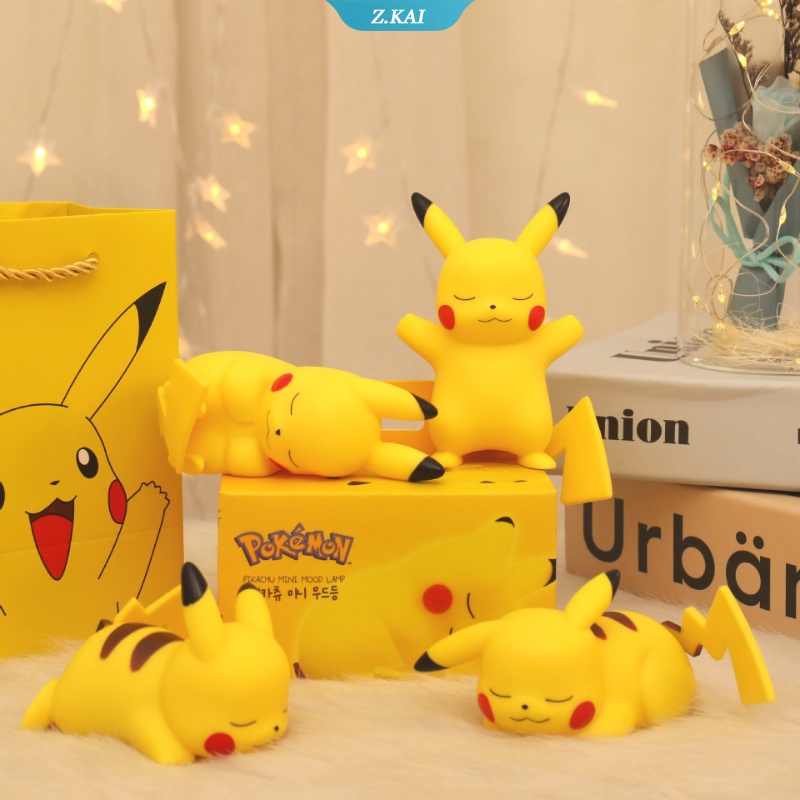 Lampu Tidur LED Bentuk Pokemon Pikachu Untuk Dekorasi Kamar Anak