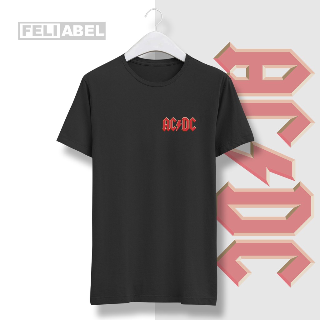 Kaos ACDC | Baju Music Band | Tee Logo Kecil Dada