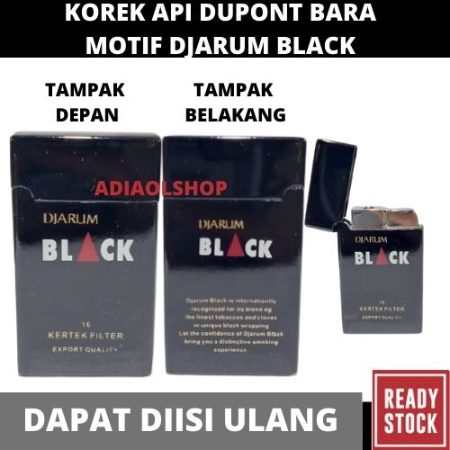 KOREK API DUPONT BARA MOTIF DJARUM BLACK