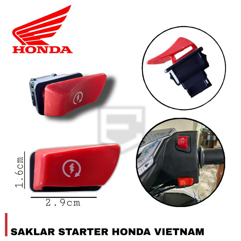 SAKLAR STARTER WARNA MERAH HONDA VIETNAM SAKLAR STARTER STOP ENGINE IDLING STOP MERAH ORIGINAL VIETNAM