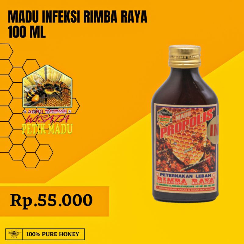 Madu Propolis Infeksi Rimba Raya 100 ML Honey Kesehatan Lebah