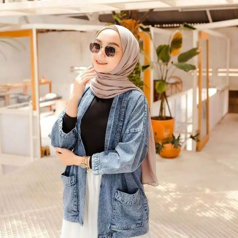 OUTER JEANS WANITA BEST SELLER // CARDIGAN JEANS WANITA // BLAZER WANITA HODIE JEANS