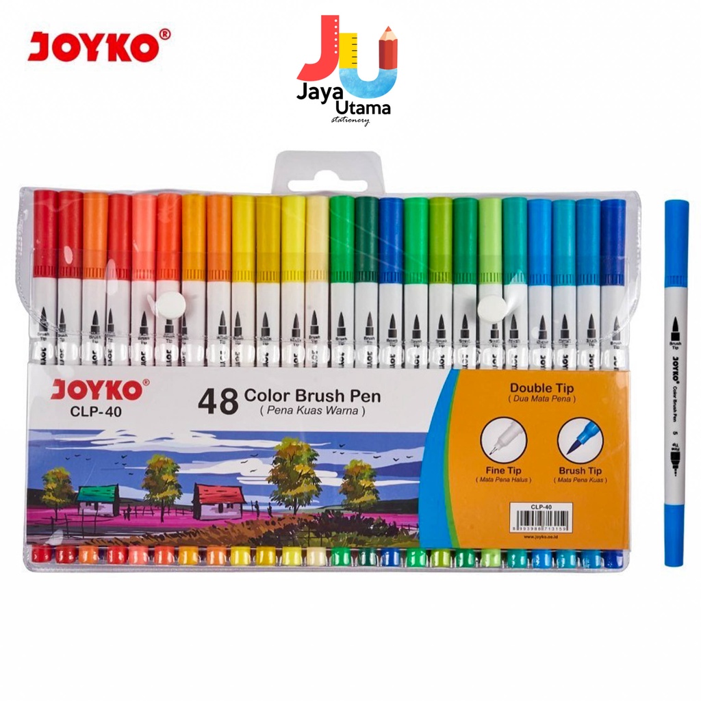 Joyko Brush Pen 48 Warna (Brush + Pen) CLP-40