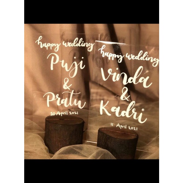

acrylic lattering custom / ukuran A5