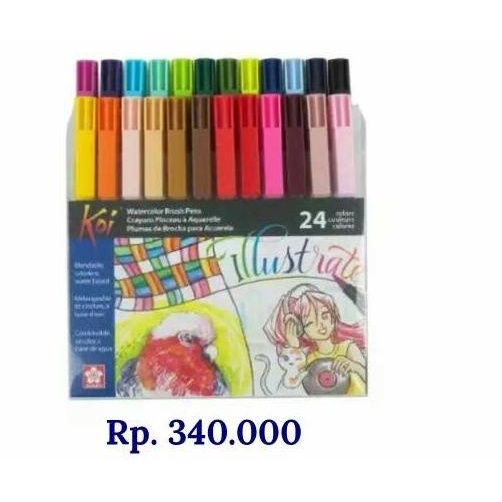 

(BISA COD) Sakura Koi Brush Pen Xbr 24 warna CUCI GUDANG Kode 351