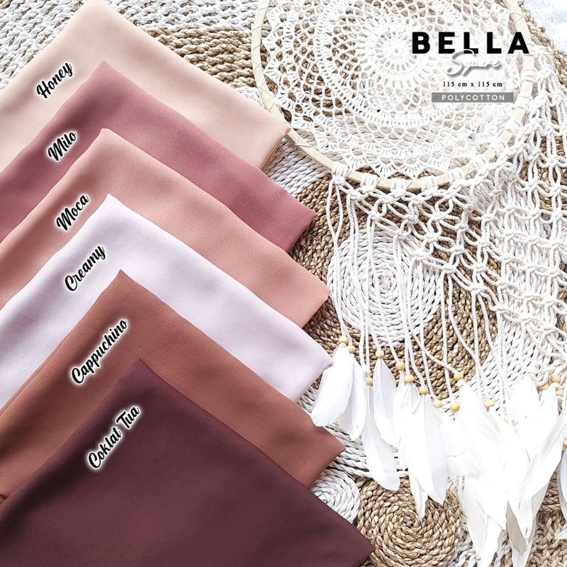 Hijab Bella Square Jahit Tepi Hijab Segi Empat Bella Square
